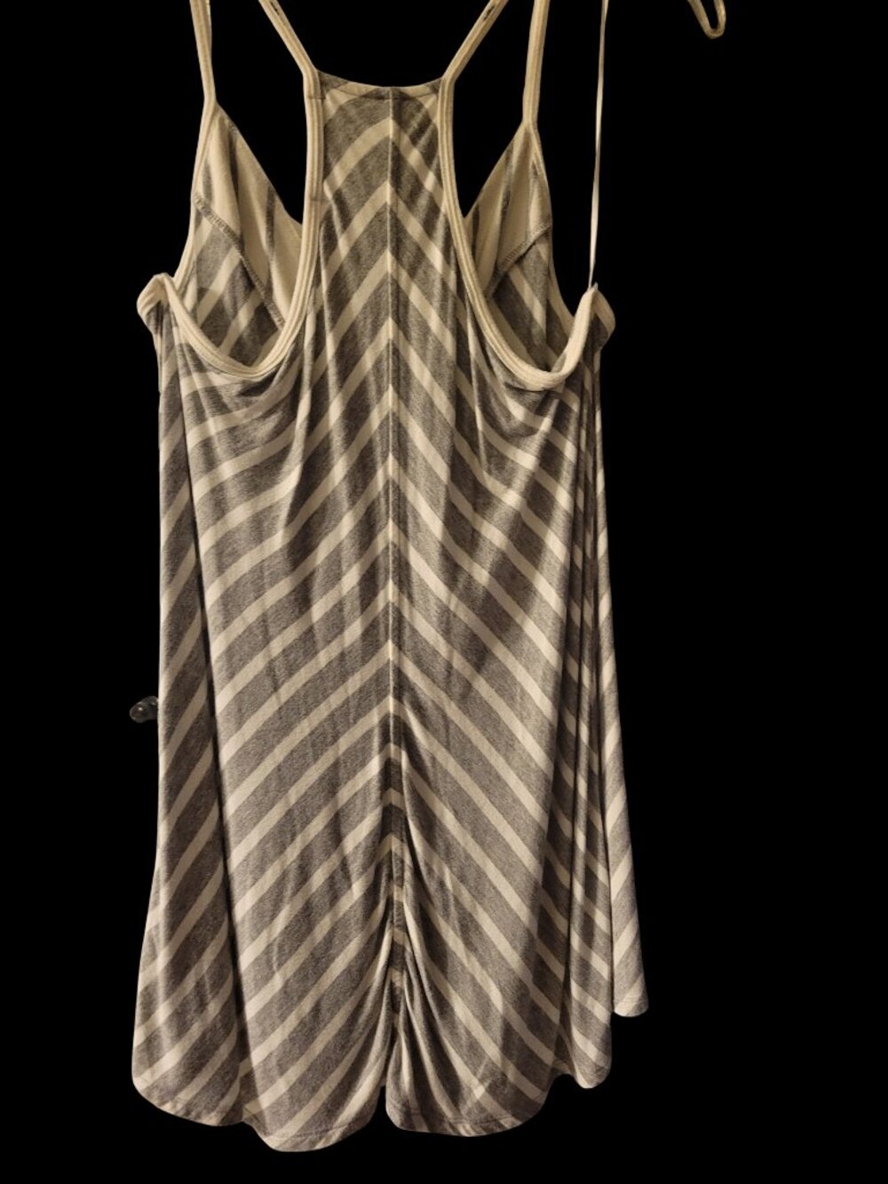 Gray and white tank